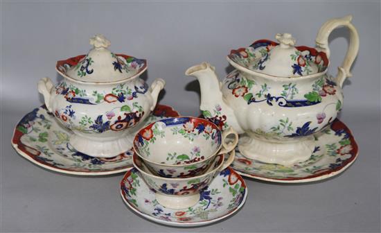 A 12 place setting 19th Century ironstone tea set